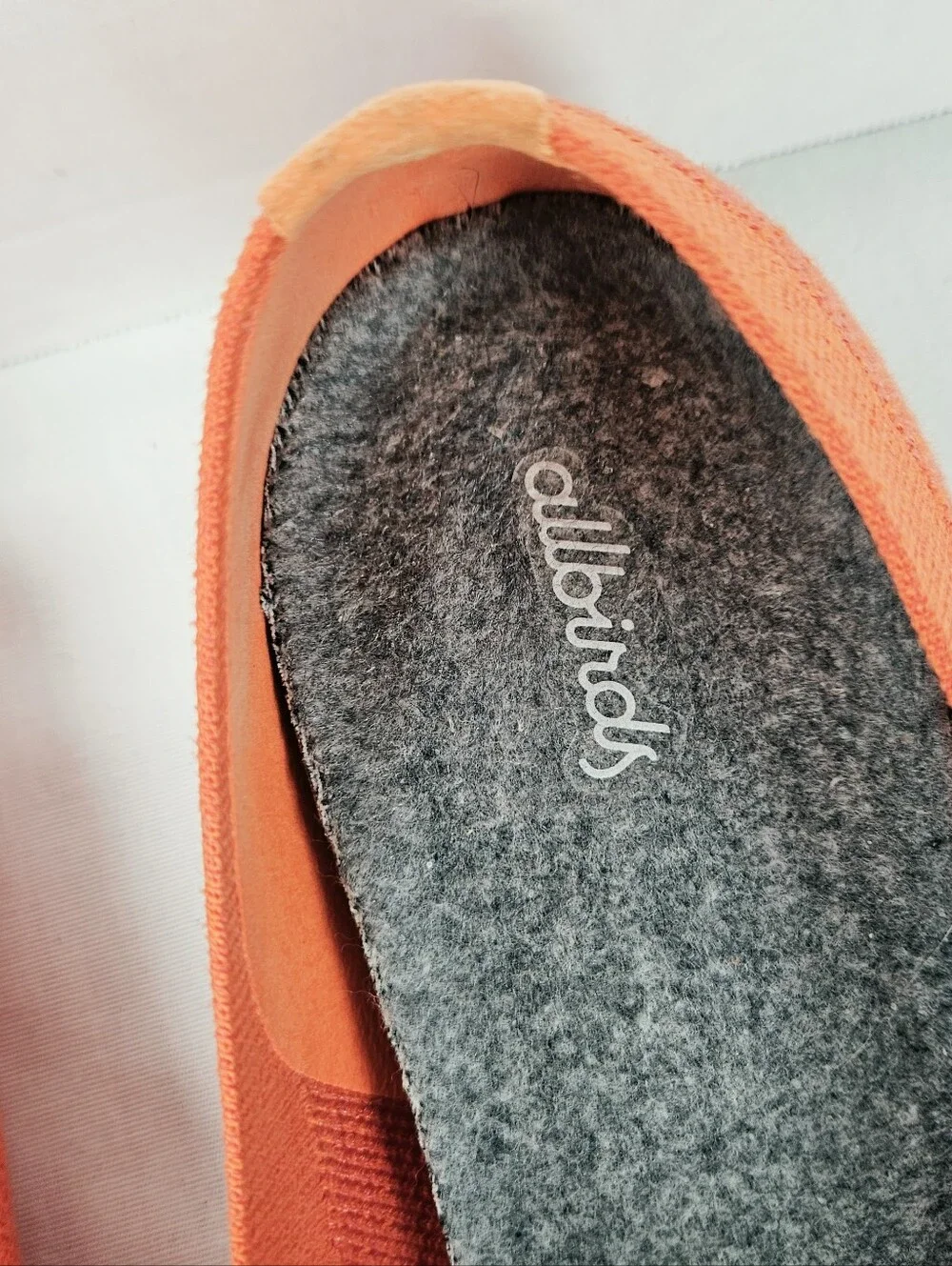 Allbirds Tree Breezers Orange Knit Ballet Flats Washable Shoes 8.5
